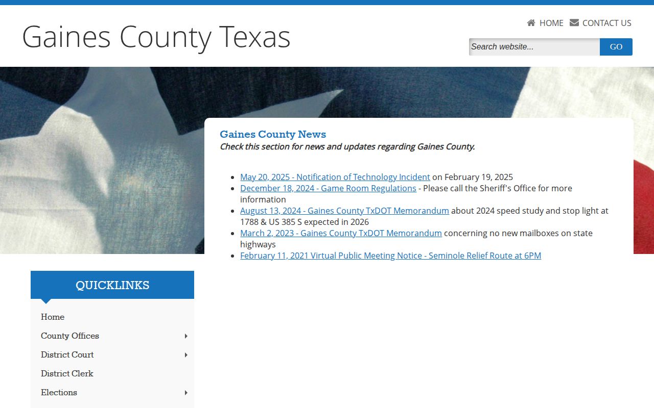 Gaines County crime news record source